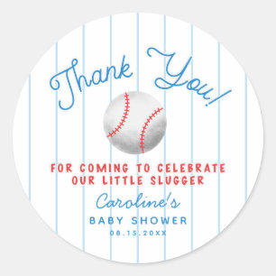 Baseball Sports Baby Shower Thank You Favour Classic Round Sticker