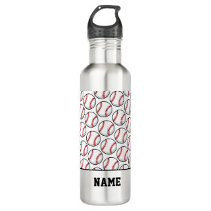 Baseball Sports Balls Name pitcher catcher game 710 Ml Water Bottle