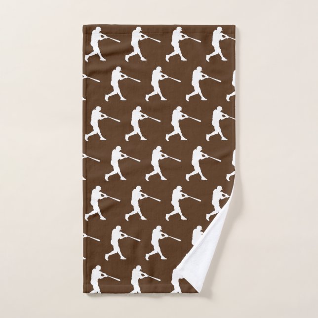 Baseball Sports Batter Custom-Cut Hand Towel (Hand Towel)