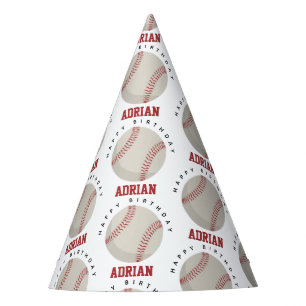 Baseball Sports Birthday Party Custom Name Party Hat