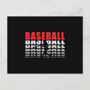 Baseball Sports Catcher Pitcher Bat Funny Gift Postcard