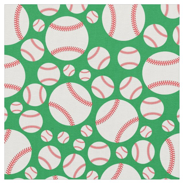 Baseball Sports Cute Fabric (Close Up)