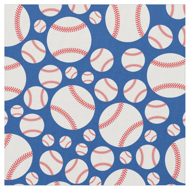 Baseball Sports Cute Fabric (Close Up)
