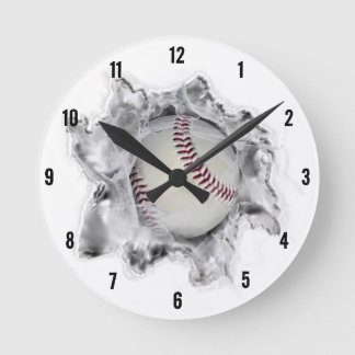 Baseball Sports Fan Round Clock
