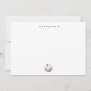 Baseball Sports Kids Personalised Thank You Card