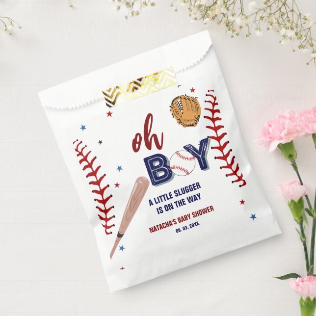 Baseball Sports Little slugger Boy Baby Shower Favour Bag (Sealed)