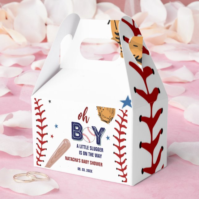 Baseball Sports Little slugger Boy Baby Shower Favour Box (Wedding)