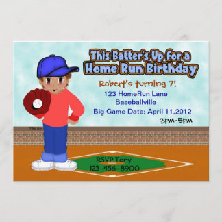 Baseball Sports Party Invitation