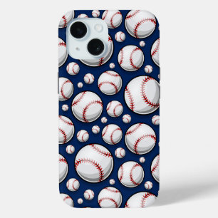 Baseball Sports Pattern iPhone 15 Case
