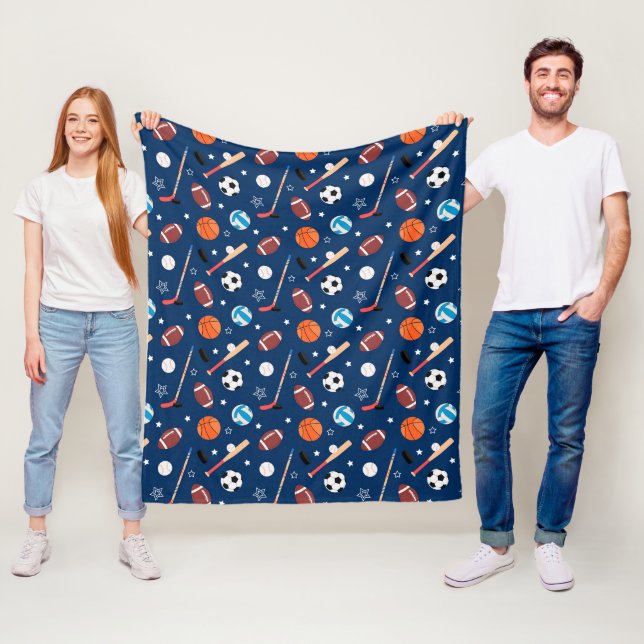 Baseball sports Pattern  Fleece Blanket (In Situ)