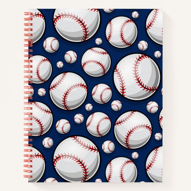 Baseball Sports Pattern Notebook (Front)