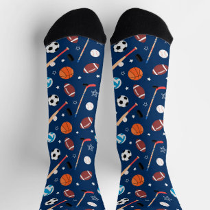 Baseball sports Pattern Socks