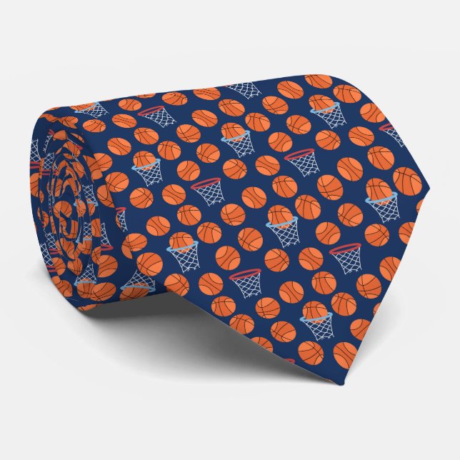 Baseball sports Pattern  Tie (Rolled)