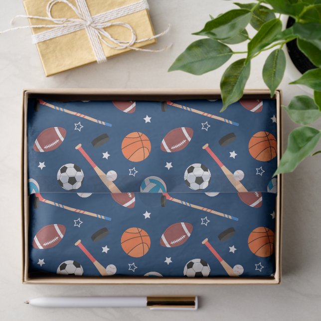 Baseball sports Pattern  Tissue Paper (Gift)