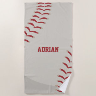 Baseball Sports Personalised  Beach Towel