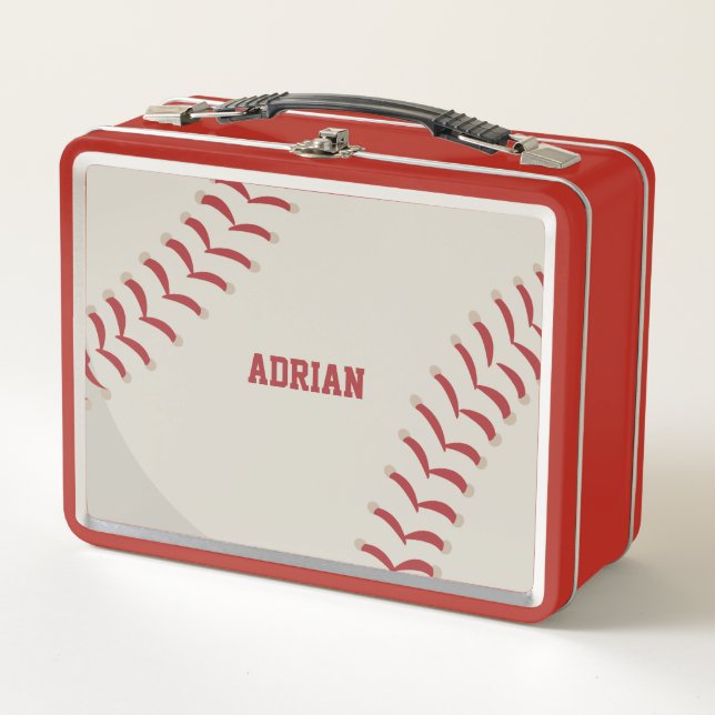 Baseball Sports Personalised   Metal Lunch Box (Front)