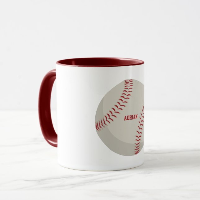 Baseball Sports Personalised  Mug (Front Left)