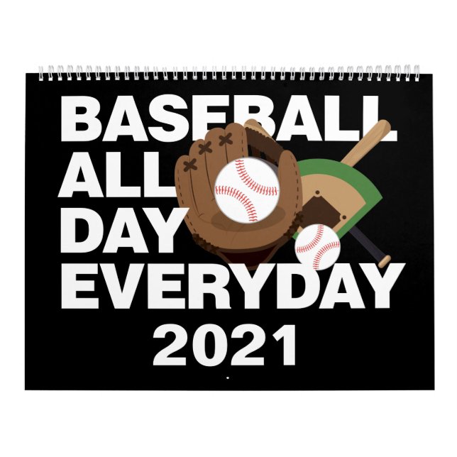 Baseball Sports Quotes Saying 2021 Calendar (Cover)