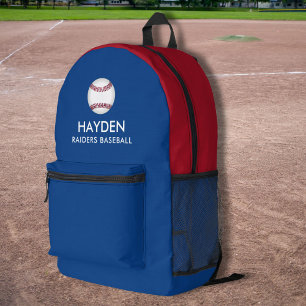 Baseball Sports Team Personalised Colours Name  Printed Backpack