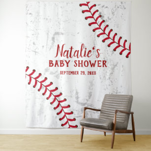 Baseball Sports Theme Baby Shower Backdrops Tapestry