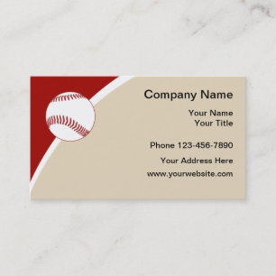 Baseball Sports Theme Simple Design Business Card