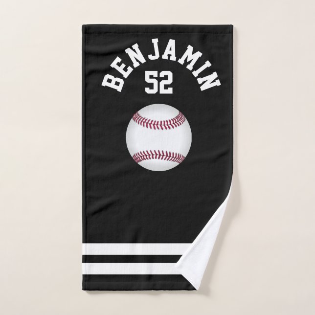 Baseball sports towel, coach bath towel (Hand Towel)