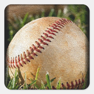 Baseball Square Sticker