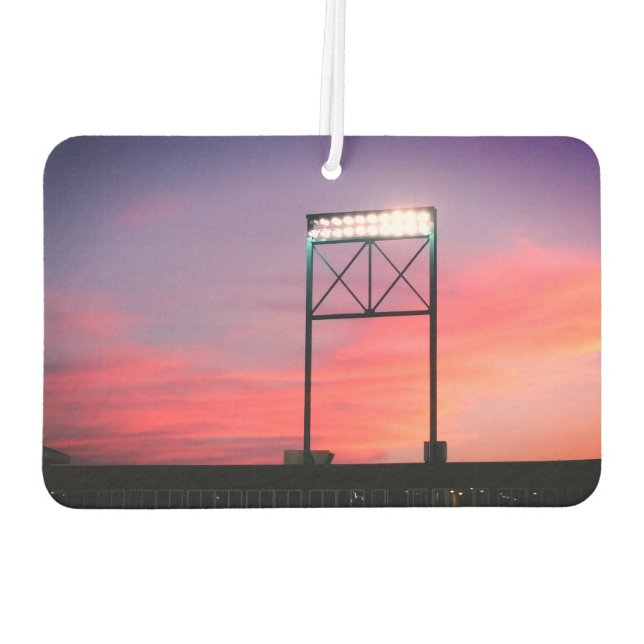 Baseball stadium sunset car air freshener (Back)