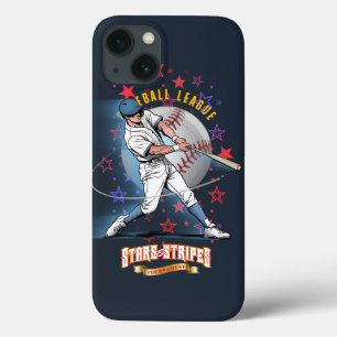 Baseball Stars & Stripes (Dark mode) iPhone 13 Case