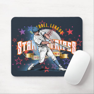 Baseball Stars & Stripes (Dark mode) Mouse Pad
