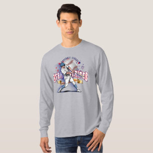 Baseball Stars & Stripes Men Long Sleeve T-Shirt