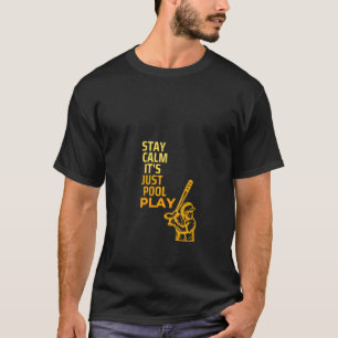 Baseball Stay Calm It s Just Pool Play V Neck T Sh T-Shirt