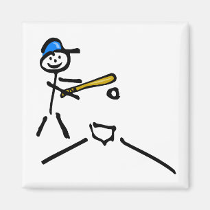 Baseball Stick Figure Magnet