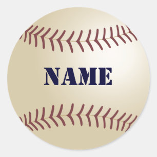 Baseball Stickers - Add Your Name