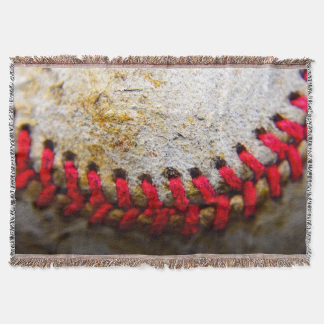 Baseball stitch throw blanket (Front)