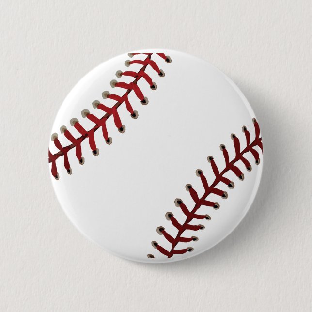 Baseball Stitches 6 Cm Round Badge (Front)