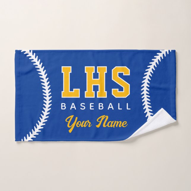 Baseball Stitches Custom Sport Towel Team Initials (Hand Towel)