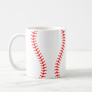 Baseball Stitches Pattern Coffee Mug