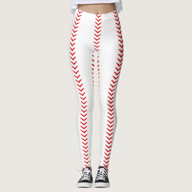 Baseball Stitches (Seams) Leggings (Front)