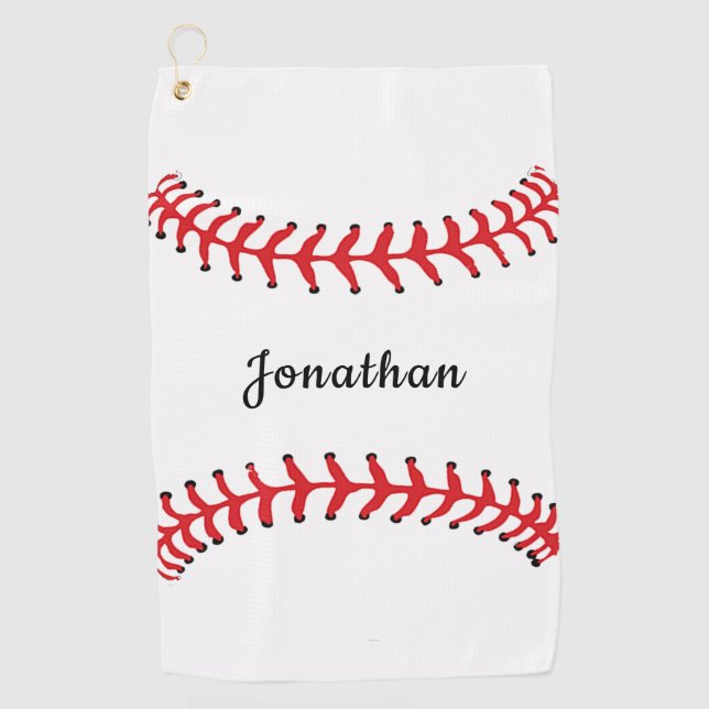 Baseball Stitching Design Golf Towel (Front)