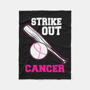 Baseball Strike Out Cool Breast Cancer Awareness G Fleece Blanket
