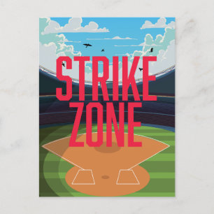 Baseball Strike Zone Holiday Postcard