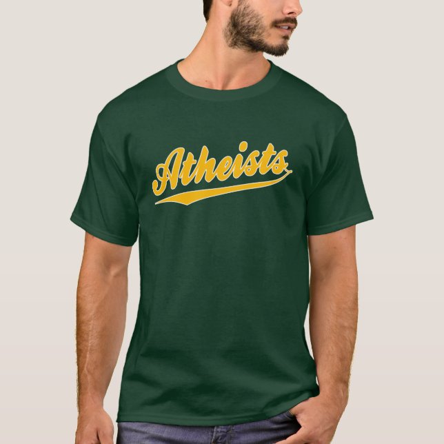 Baseball Style Team Atheist T-Shirt (Front)