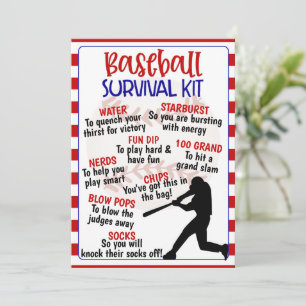 Baseball Survival Kit Invitation