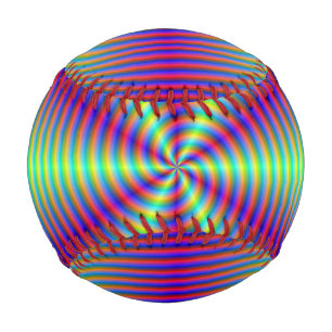 Baseball  Swirl with Green Beams