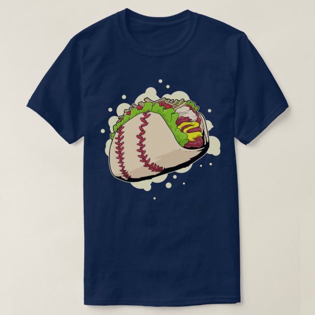 Baseball Taco Baseball Player Mexican T-Shirt (Design Front)