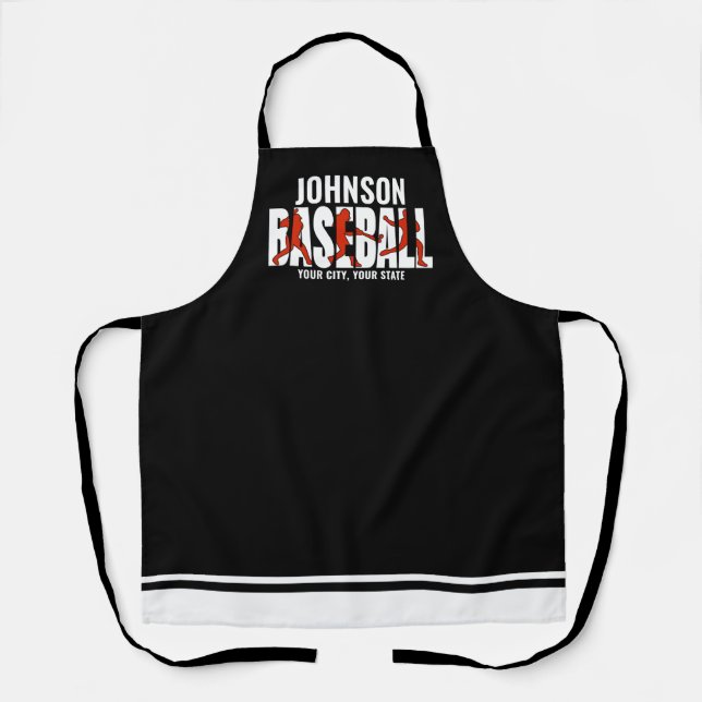 Baseball Team ADD NAME Champion Game Player Apron (Front)