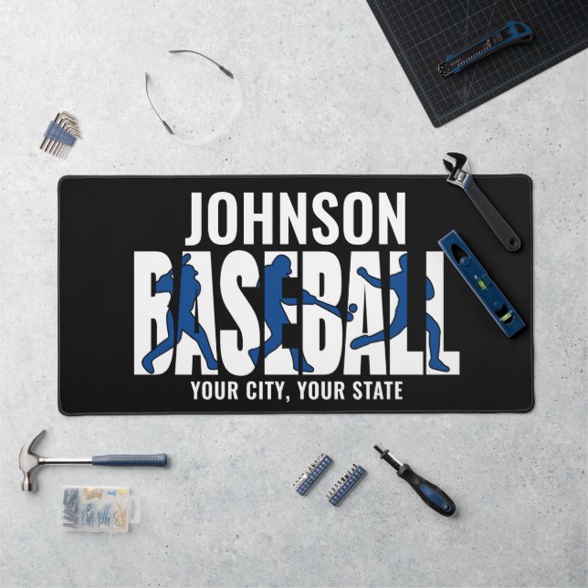 Baseball Team ADD NAME Champion Game Player Desk Mat (Workstation)