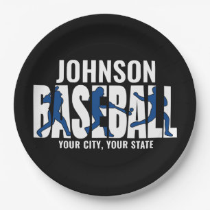 Baseball Team ADD NAME Champion Game Player Paper Plate