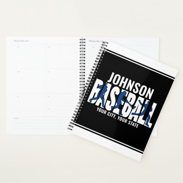 Baseball Team ADD NAME Champion Game Player Planner (Display)